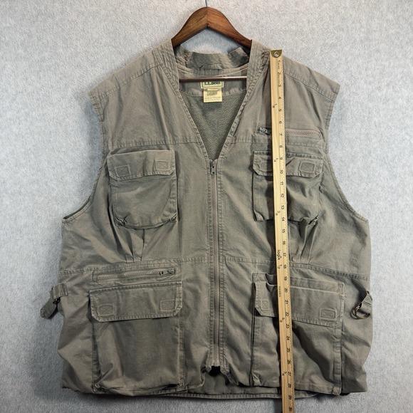VTG LL Bean Vest Mens XXL Utility Photography Hunting Travel Safari Lined U655 - Picture 12 of 13
